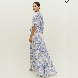 Reformation Winslow blue floral dress